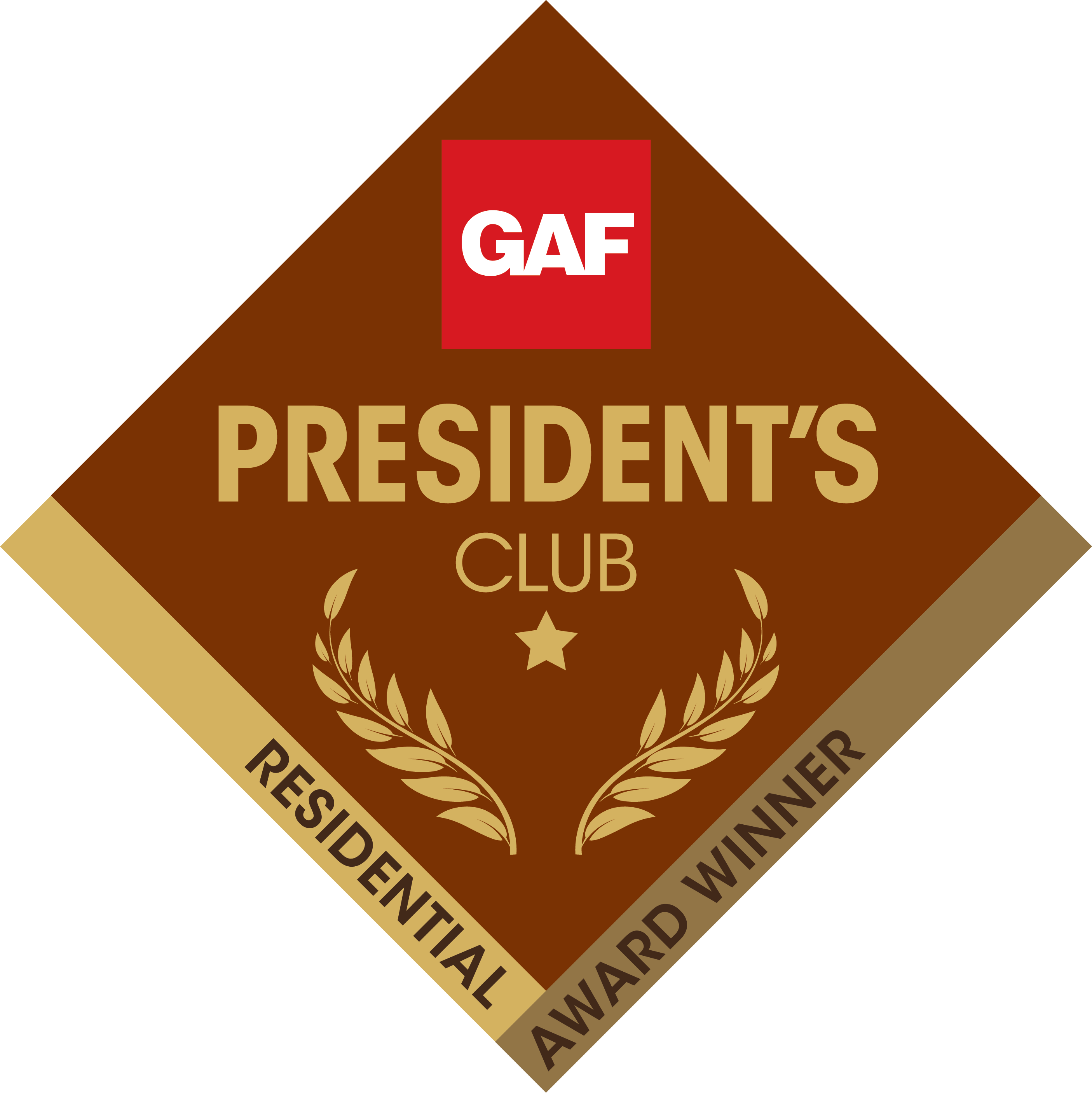 GAF President's Club Residential Award Winner